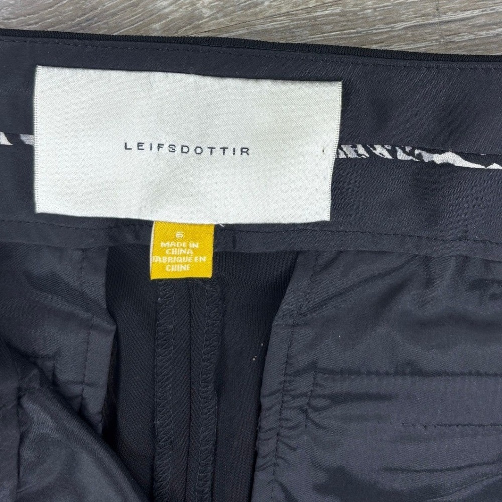 Leifsdottir Women's Black Tailored Pleated Slim Leg Dress Trousers Pants Size 6 - Picture 4 of 9